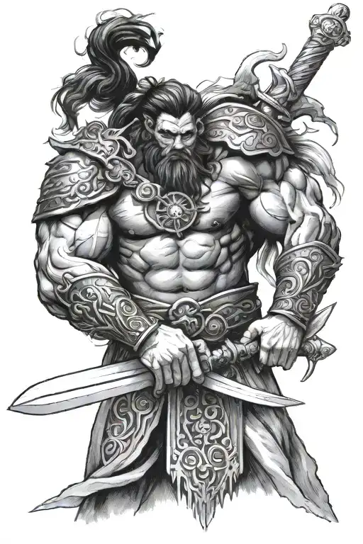 Bulgarian Khan With Sword