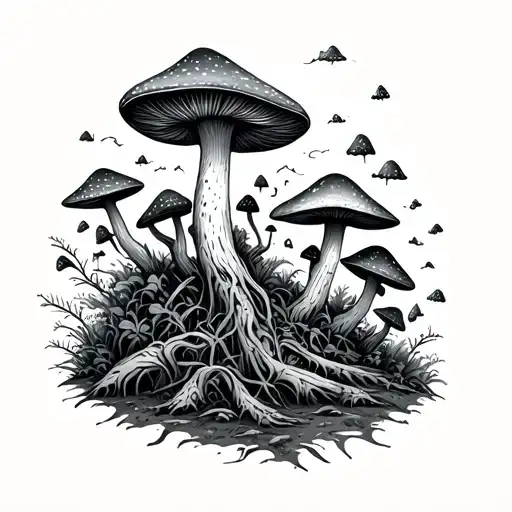 Psychedelic Mushroom Forest