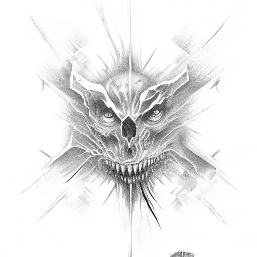 Torn Open Flesh Claw Marks Reveling The Word Self In Beautiful Font