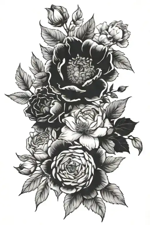 August Birth Flower Bouquet