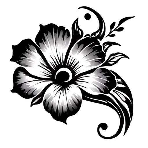 Xochitl Flower And Hawaiian Koru Pattern Integrated