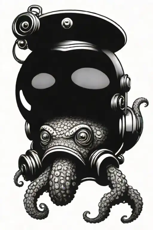 Octopus Wearing Space Helmet
