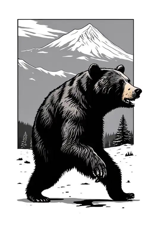 Bear Walking Apalachian Mountains