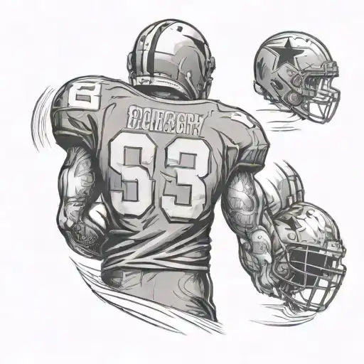 Back Of American Football Jersey