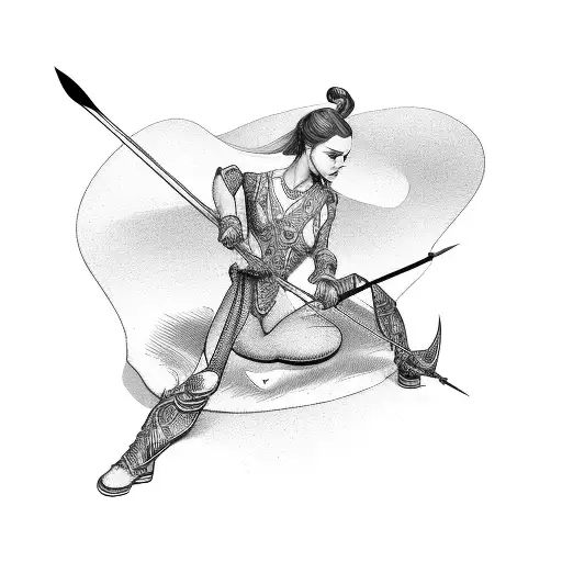 Woman Bow And Arrow