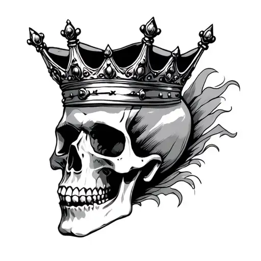 Skull Wearing A Crown