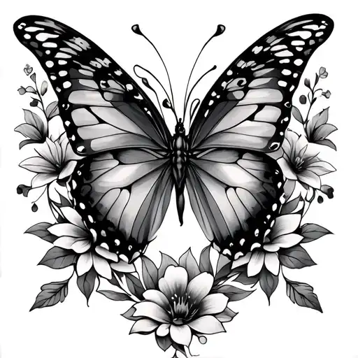 Floral Butterfly Arm Sleeve