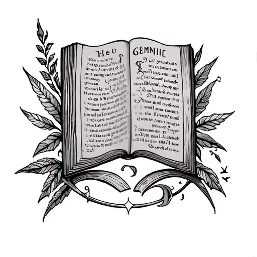 Book And Gemini Zodiac Sign