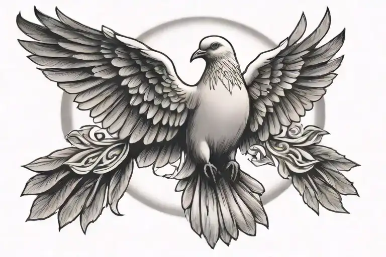 Dove And Sun Shining