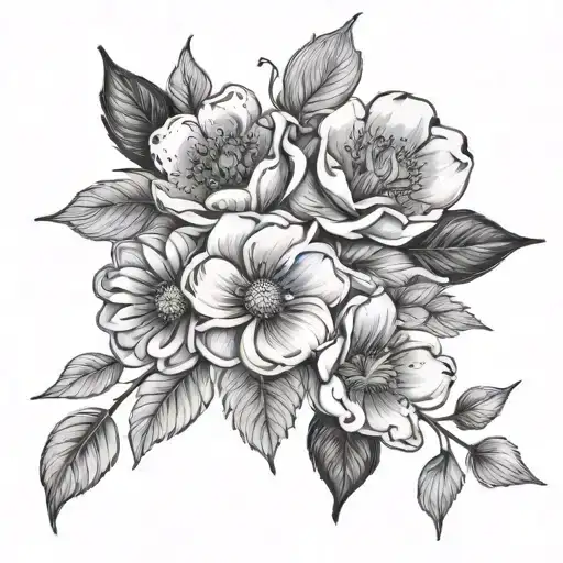 Different Flowers Together