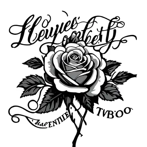 Cursive Loyalty With Roses