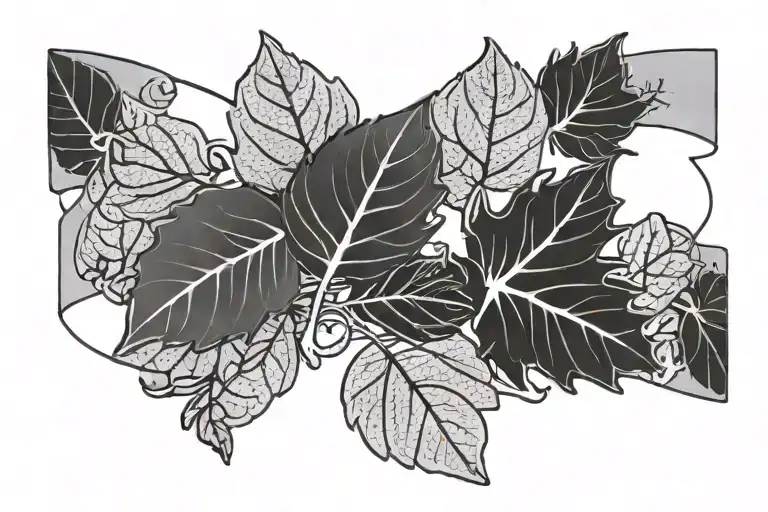 Women's Bracelet With Autumn Leaves