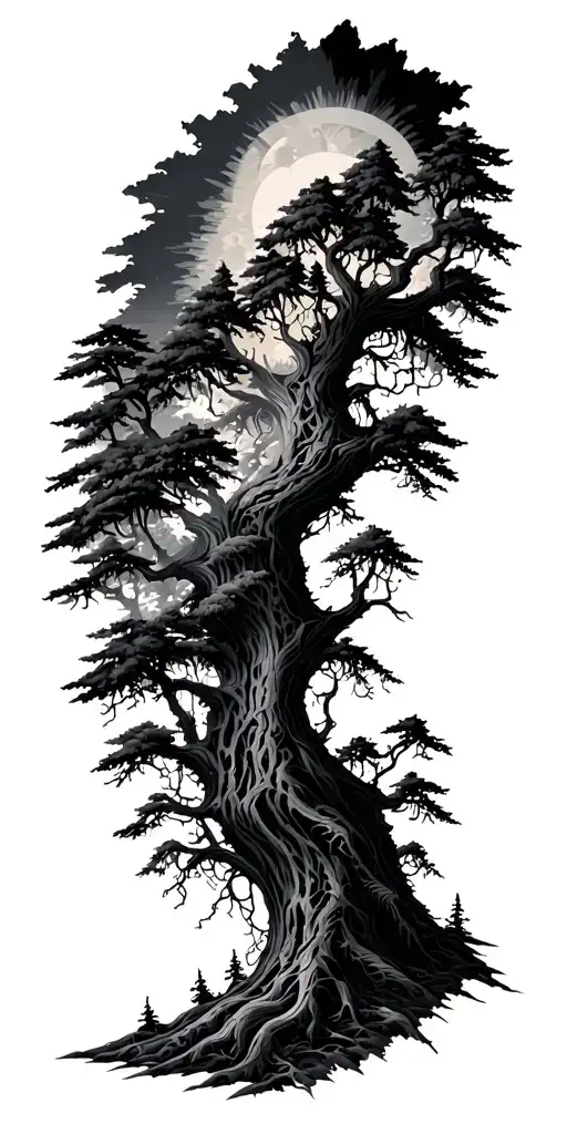 Psychedelic Shaped Forrest Geometric Design Incorporating