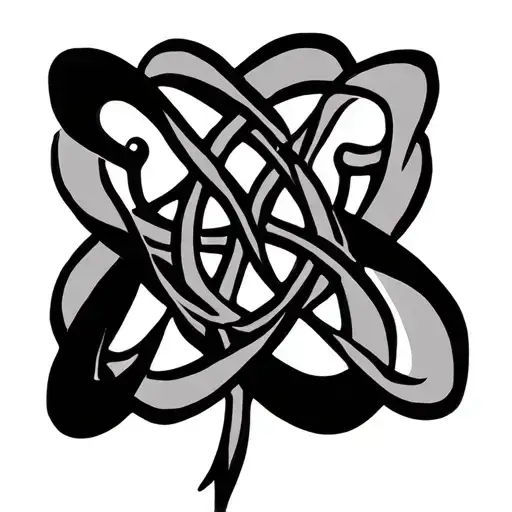 Shamrock Celtic Knot Intertwined Fine Line