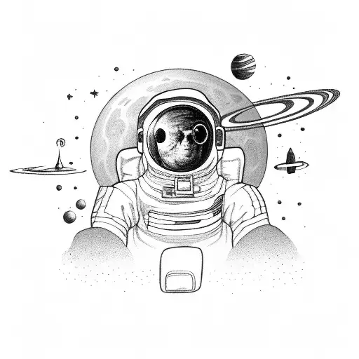 Astronout Looking At Space