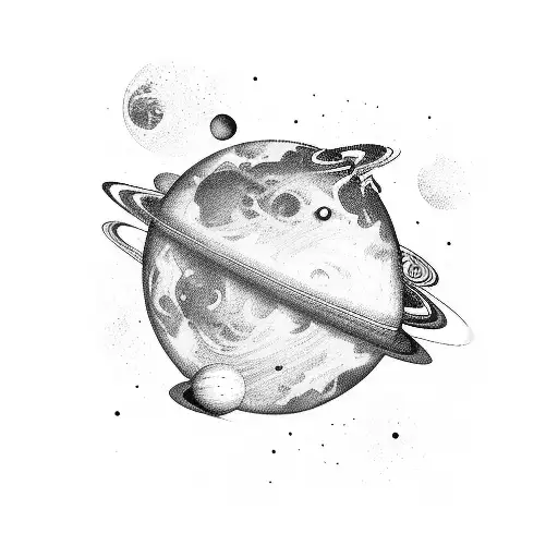 Astronout Floating In Space Looking At The Galaxy