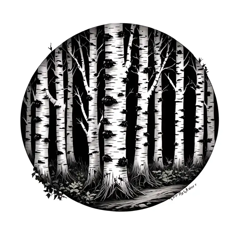 Birch Trees Realistic