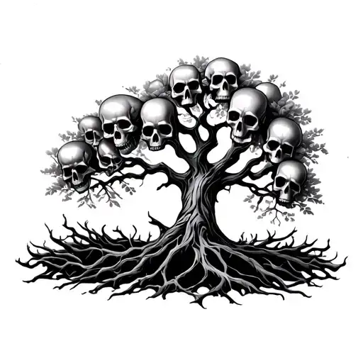 Tree Of Life With Skulls