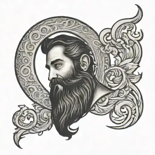 Bearded Crescent Moon