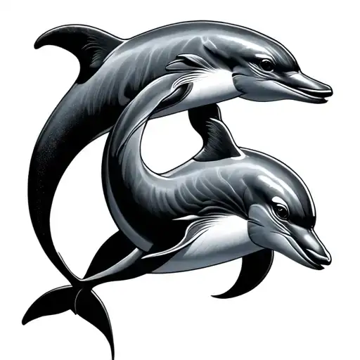 Dolphin Forming Heart