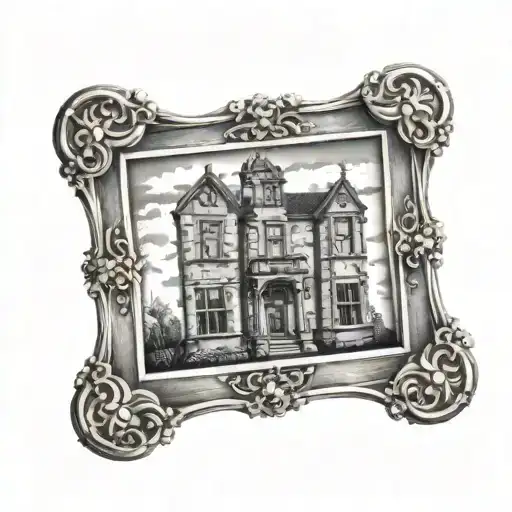 Picture Frame With Irish Building Inside