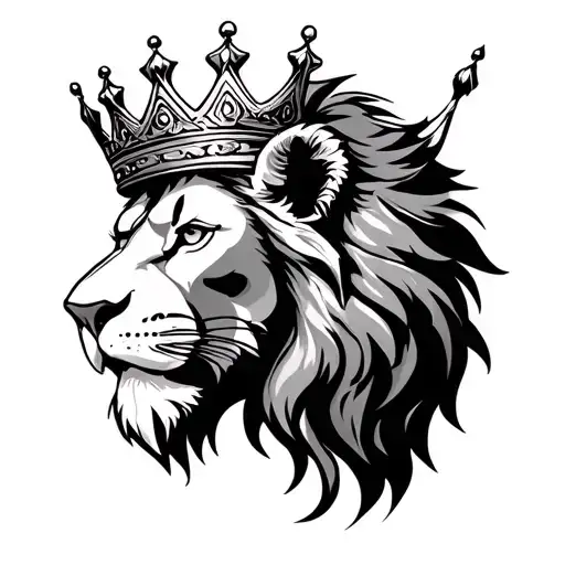 Lion Head With Crown