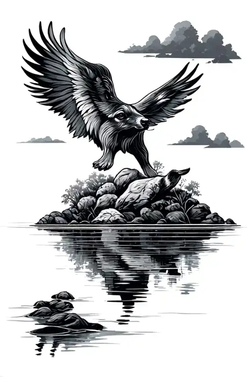 Yorkshire And Water With Reflection