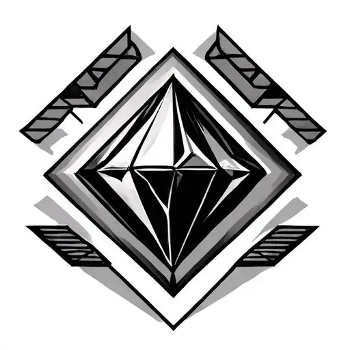 Diamond Filled With Geometric Patterns