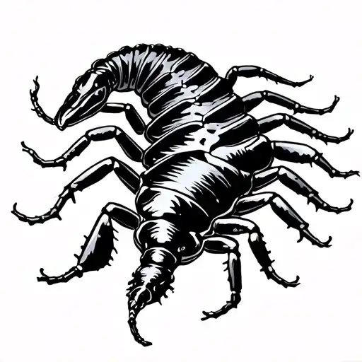 Centipede Crawling Shoulder To Rib Cage