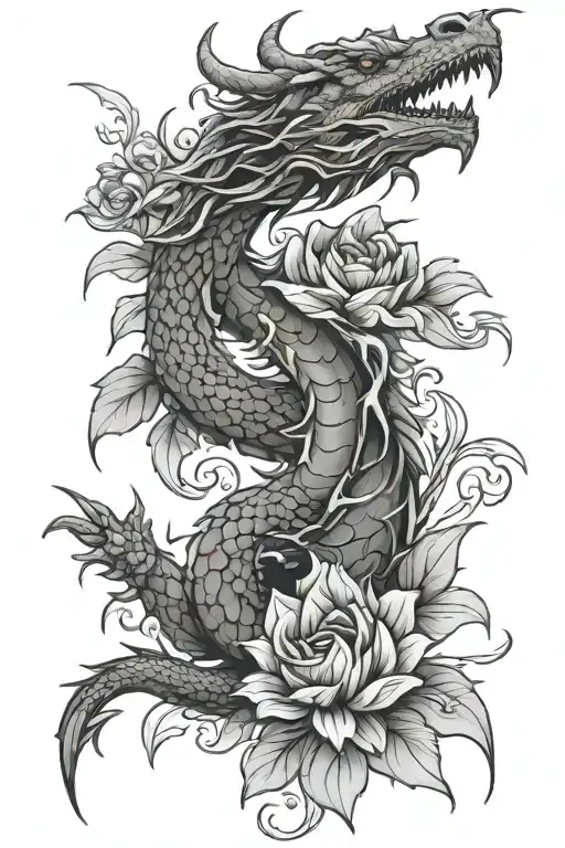 Dragon And Flower
