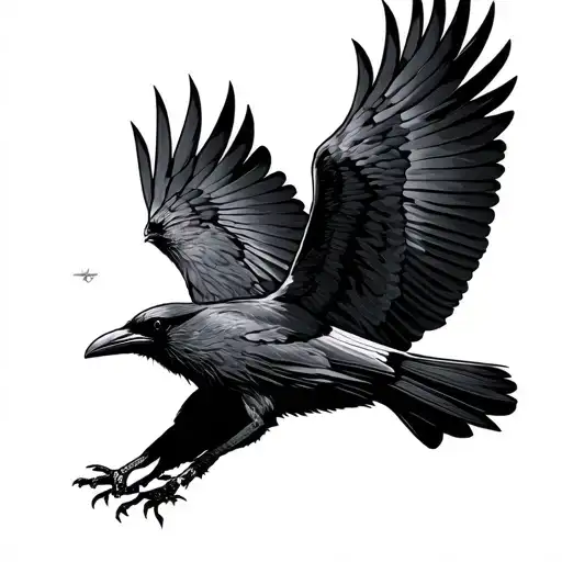 Raven Flying Together Veg Visor Compass