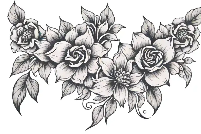 Flowy Floral Collar Bone