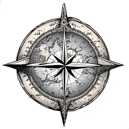 Viking Nordic Compass With Map