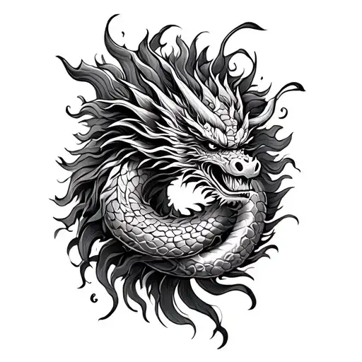 Filipino Sun And Dragon Arm Sleeve