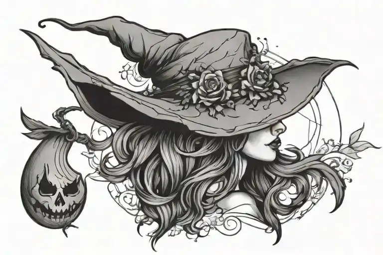 Witchy Line Art