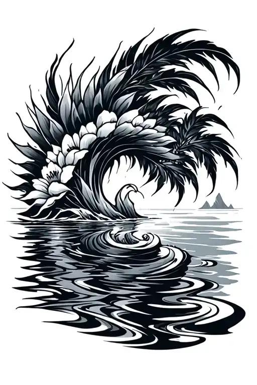 Japanese Water With Polynesian Style
