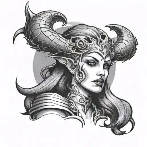 Female Medevil Character Representing Lust Deadly Sin