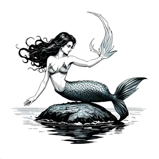 Mermaid On Rock