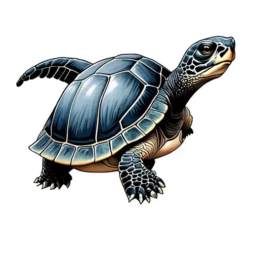 Arm Sleeve Is Navy Shellback Turtle