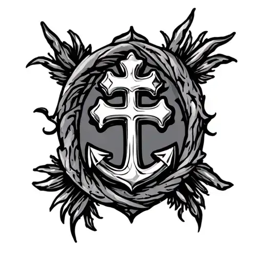 224 With Cross And Anchor