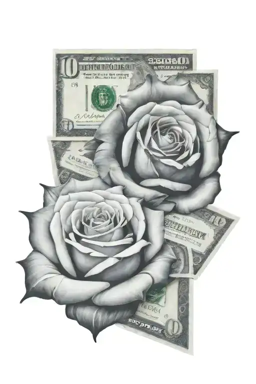100 Dollar Bill Rose Wrapped