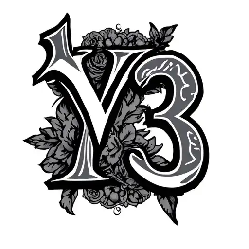 Tattoo With The Initials Xv3 In Salvadoran Gangster Style