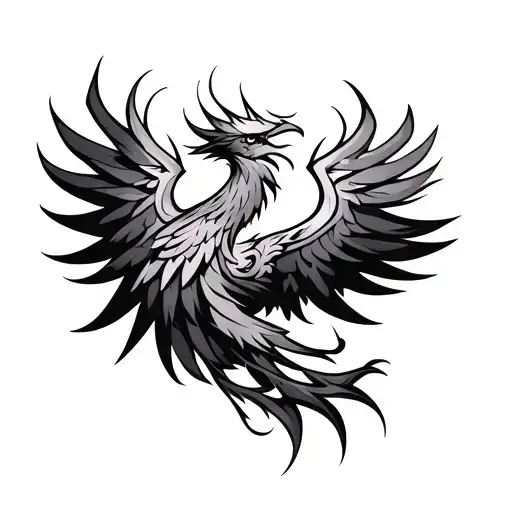 Phoenix Made Of Diamond Shape