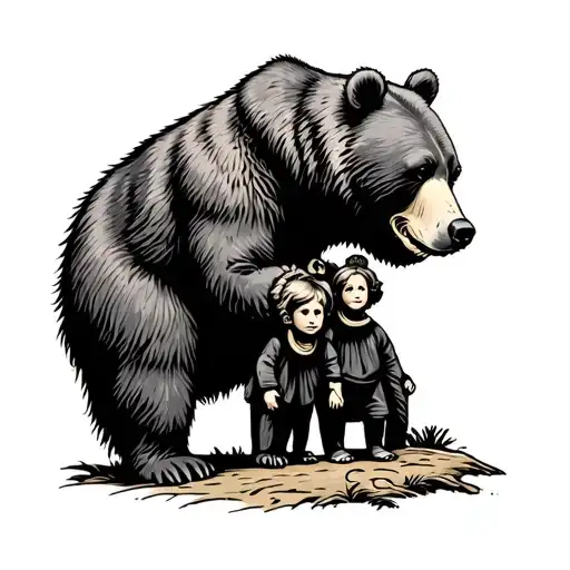 Irish Bear Protecting Family