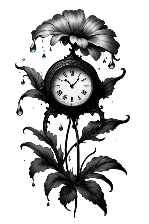 Lighting Clock Tear Drops Snow Drop Flower