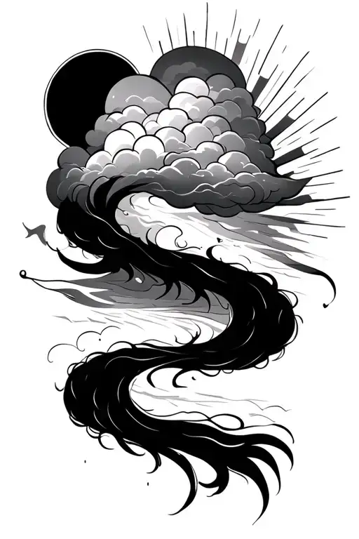 Cloud Sleeve With Sunrays