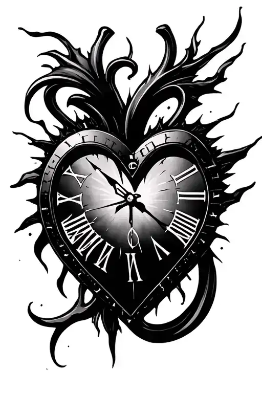 Lighting Clock Broken Heart