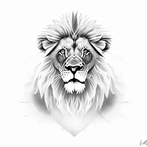 Lion Wrapped In Gray Cancer Ribbon