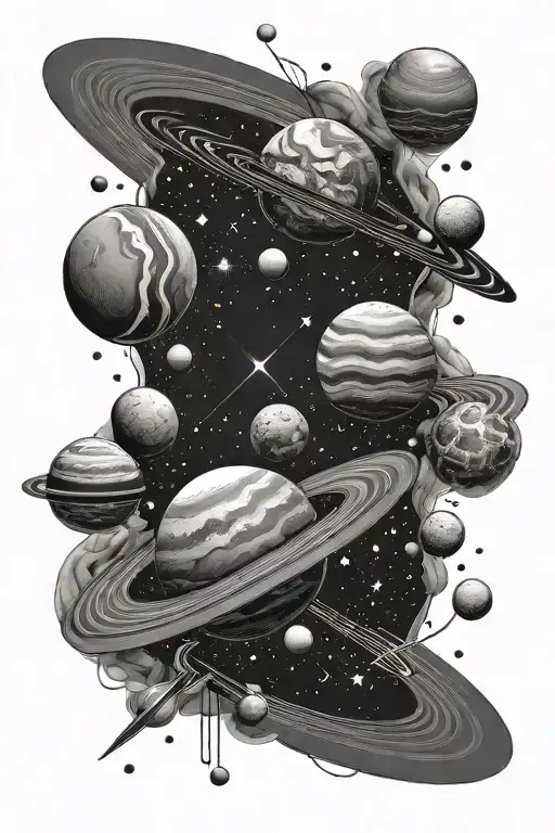 Space Surrounded By Planets