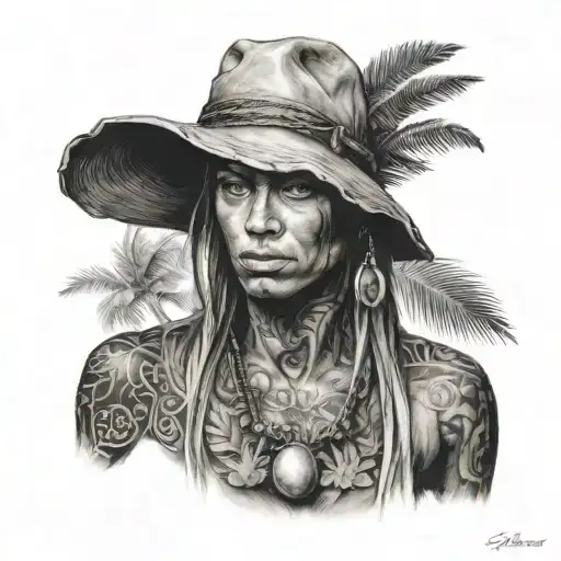 A Realistic Portrait Of A Loved One With A Subtle Nod To Brazilian Culture